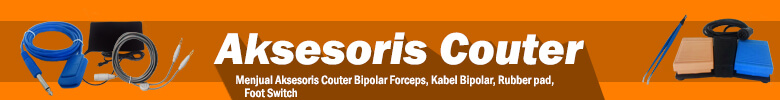 Distributor jual Aksesoris couter murah berupa Bipolar Forceps. Kabel Bipolar, Foot Switch, Rubber Pad dengan spesifikasi terlengkap
