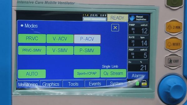Ventilator adalah alat penunjang sebagian atau seluruh proses ventilasi pasien untuk mempertahankan oksigenasi atau pernapasan.